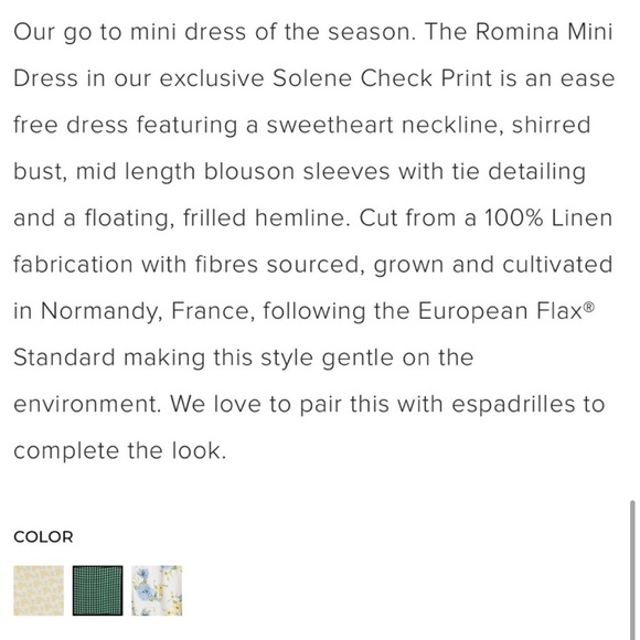 🪀 {PRICE FIRM} Faithfull the Brand Romina Mini Dress — Basil Solene Check Print - Picture 10 of 10